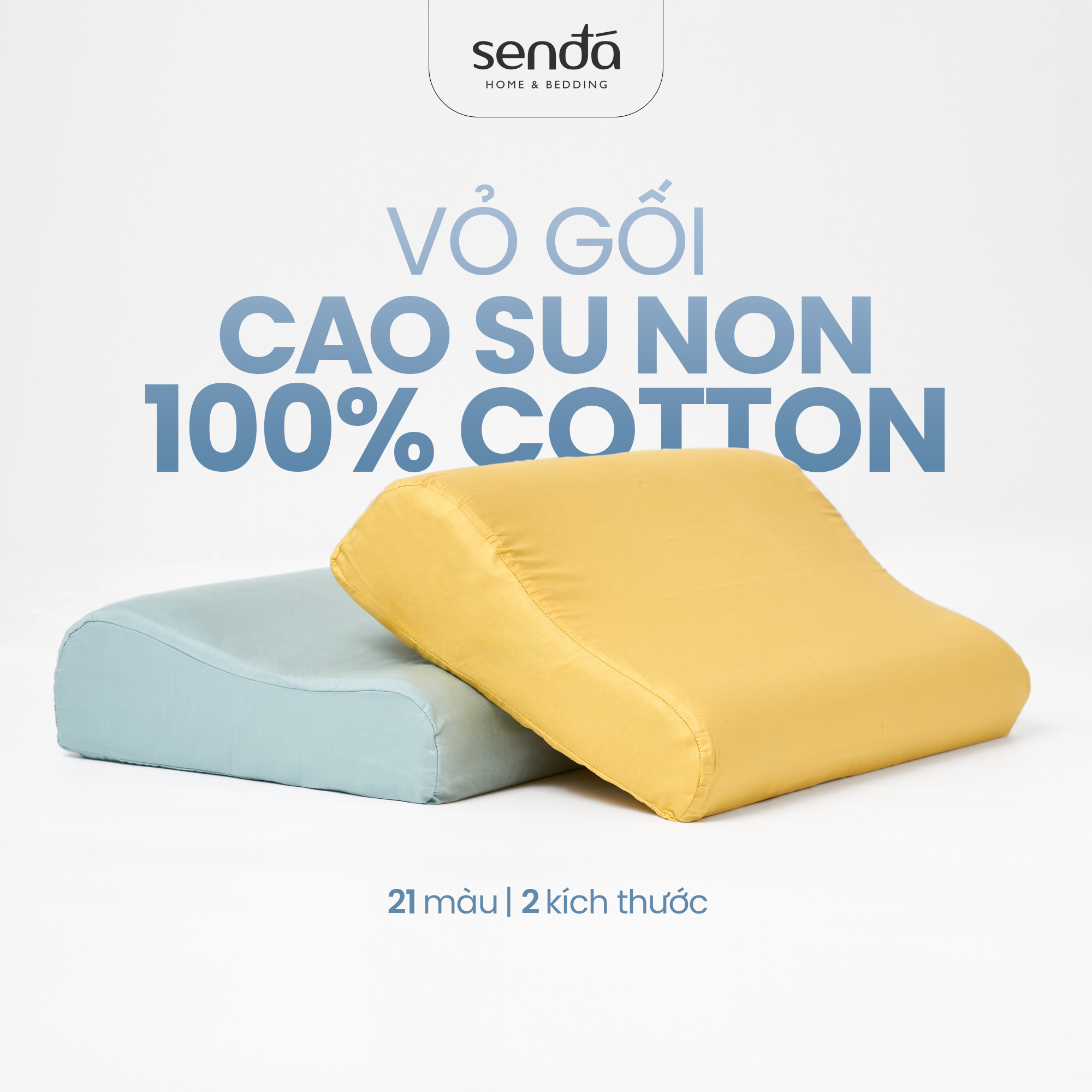 Vỏ gối cao su non Cotton Twill Hàn Quốc Sen Đá Home Bedding trơn màu, bao áo gối Memory Foam thô lụa cho người lớn