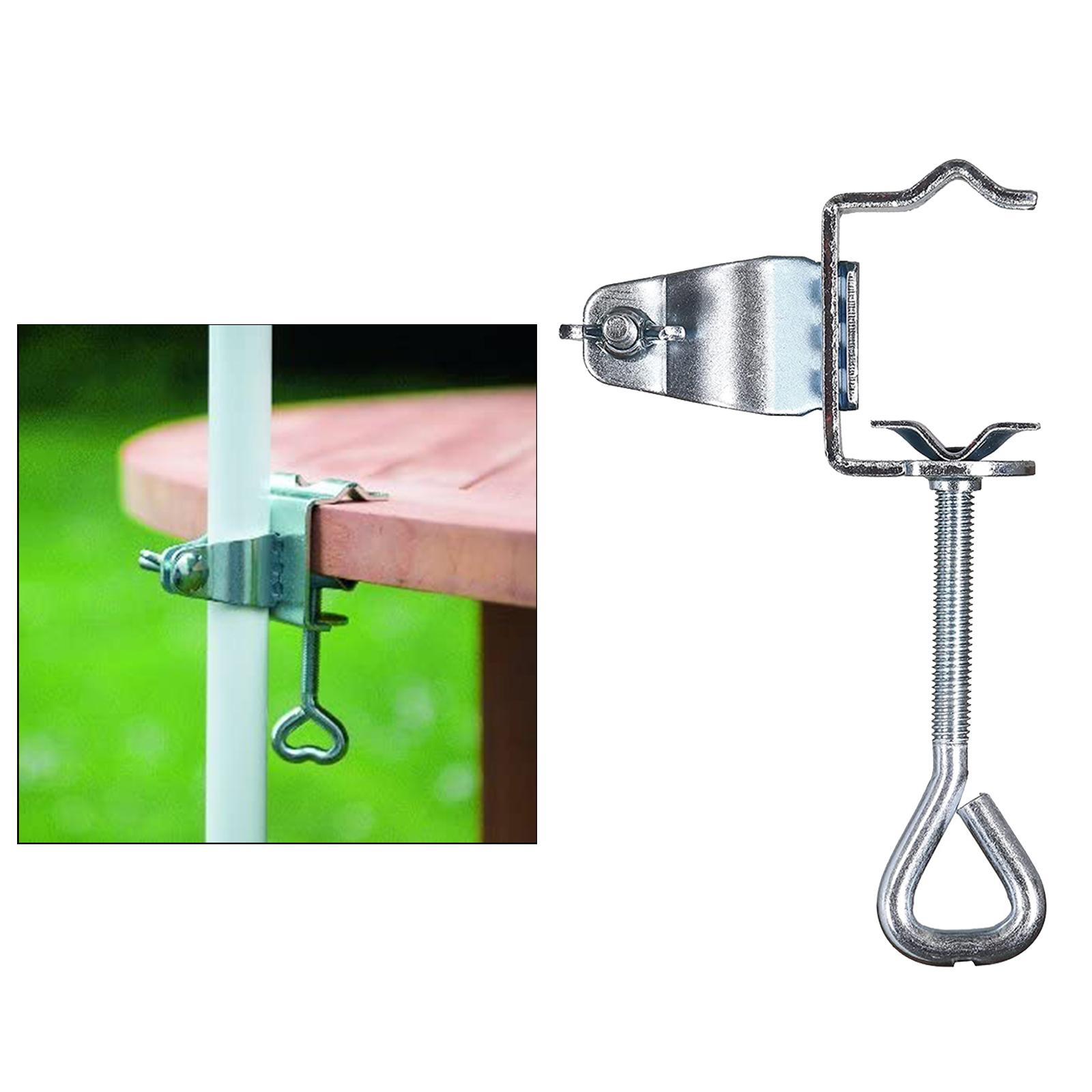 Umbrella Clamp Umbrella Stand Bench  Patio Umbrella Holder, Premium Umbrella Mount Clamp Umbrella Stand Fixed Clip for Beach Courtyard Balcony