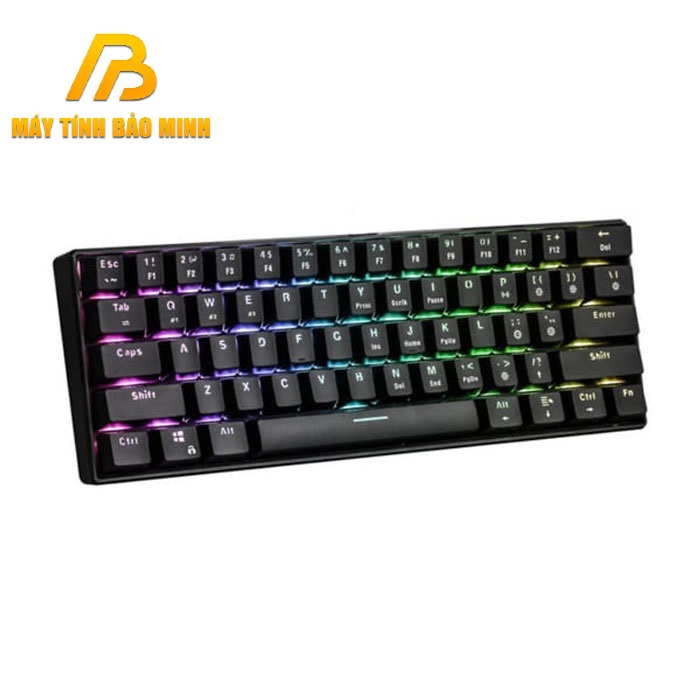 (Tặng Keycap Sao Vàng) Bàn Phím Cơ Gaming Bluetooth E-Dra EK361W Màu Đen - Hàng chính hãng