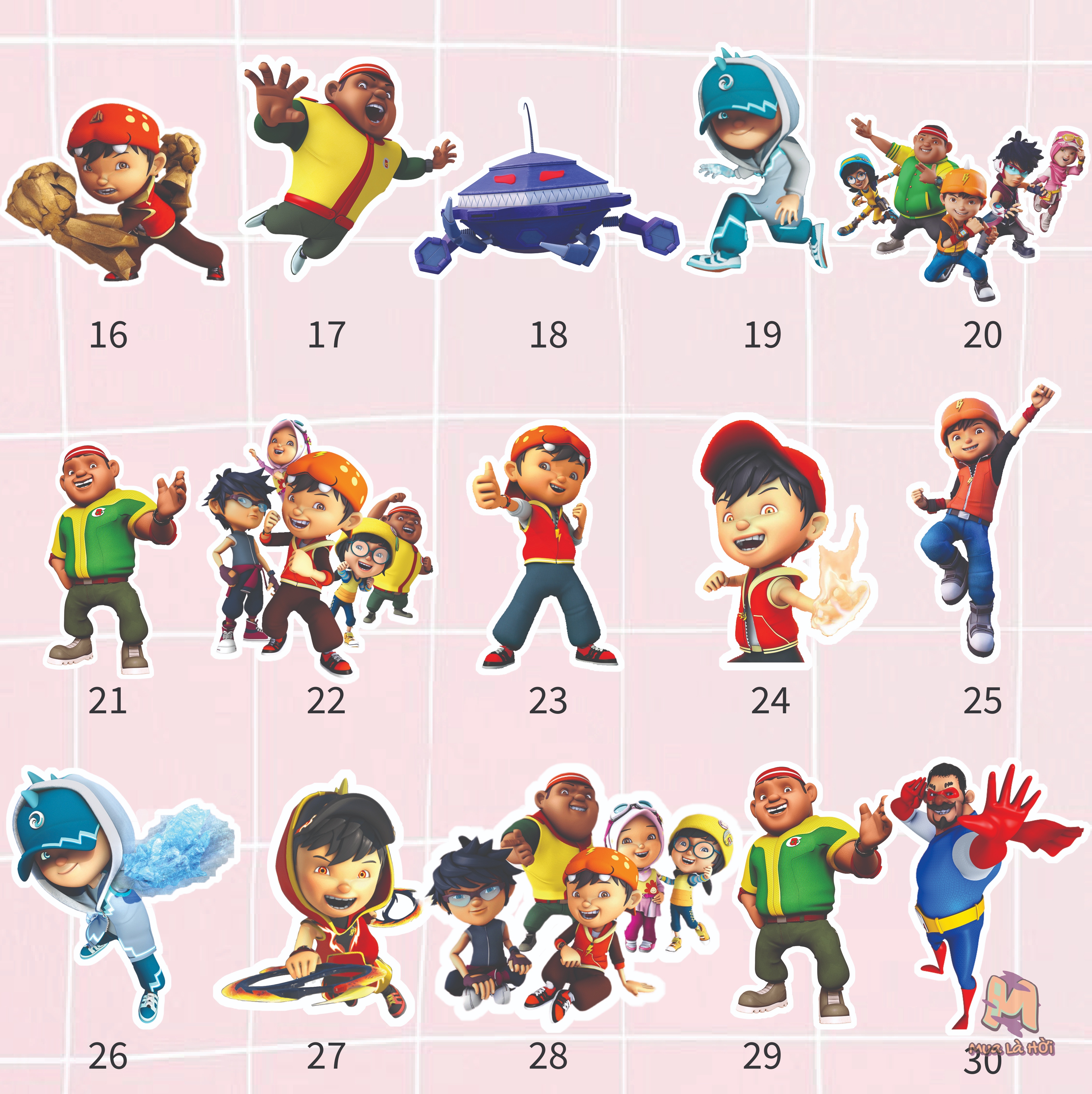 Túi Tote in hình chủ đề Boboiboy