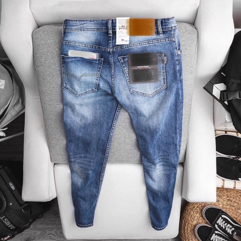 QUẦN JEAN NAM | QUẦN BÒ NAM VNXK cao cấp - xanh rách - ống ôm xuất xịn