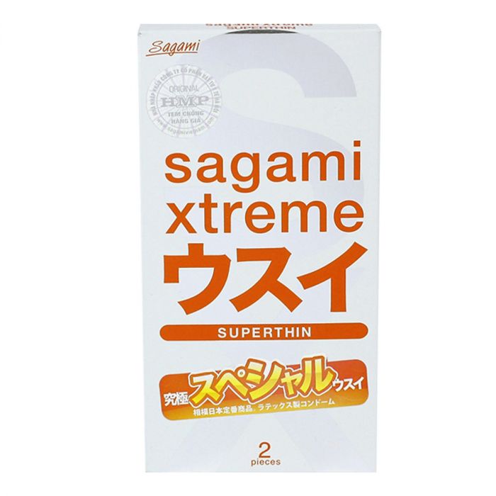 Bao cao su siêu mỏng Sagami Super thin tặng Gel Bôi Trơn 200ml