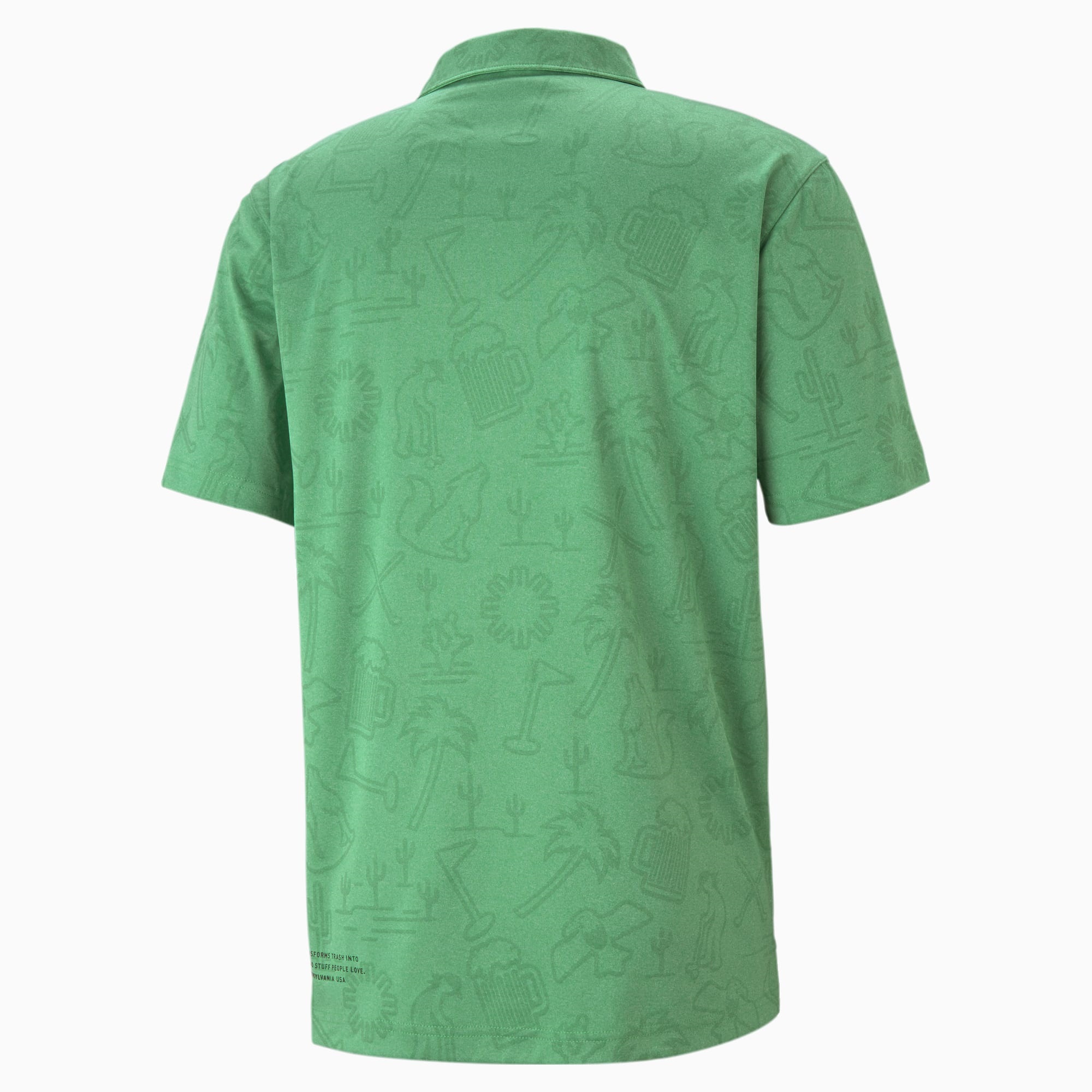 Polo Golf Nam Puma First Mile Flash Polo - Amazon Green Heather 59954902