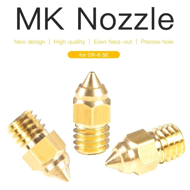 Creality 3D 5pcs 0,3/0,4/0,5/0,6/0,8mm Vòi phun đồng đùn nóng cho CR-6 SE/Ender-3 Series/Ender 5 Series Printer Original
