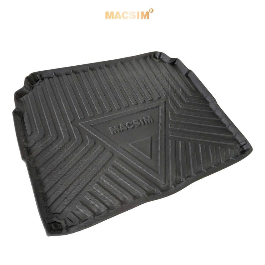 Thảm lót cốp xe ô tô (qd) Peugeot 3008 (2017-2024) nhãn hiệu Macsim chất liệu TPV cao cấp màu đen