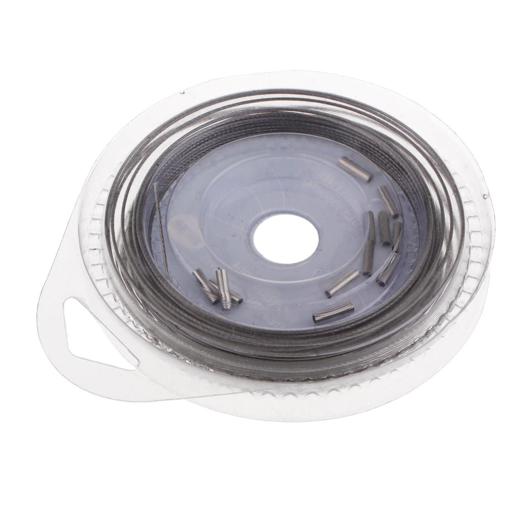 2pcs Fishing Wire Leader Gear Nylon Coated Stainless Steel 10m/32feet Length