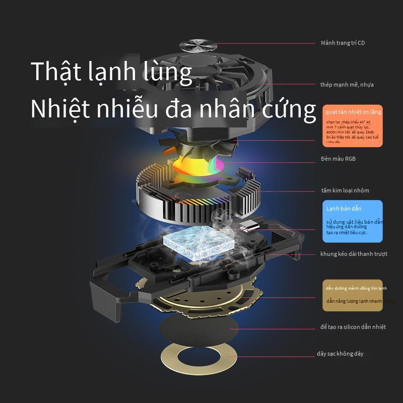 Bộ tản nhiệt điện thoại di động kiểu mới nhất Bộ sạc và làm mát bán dẫn hút từ tính F10 sạc và làm mát kẹp lưng làm mát tạo tác làm mát đầy màu sắc GRB