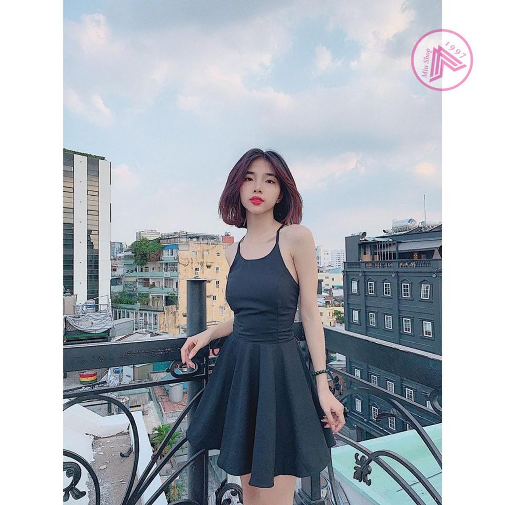Đầm Xòe Đan Dây Lưng Kiểu