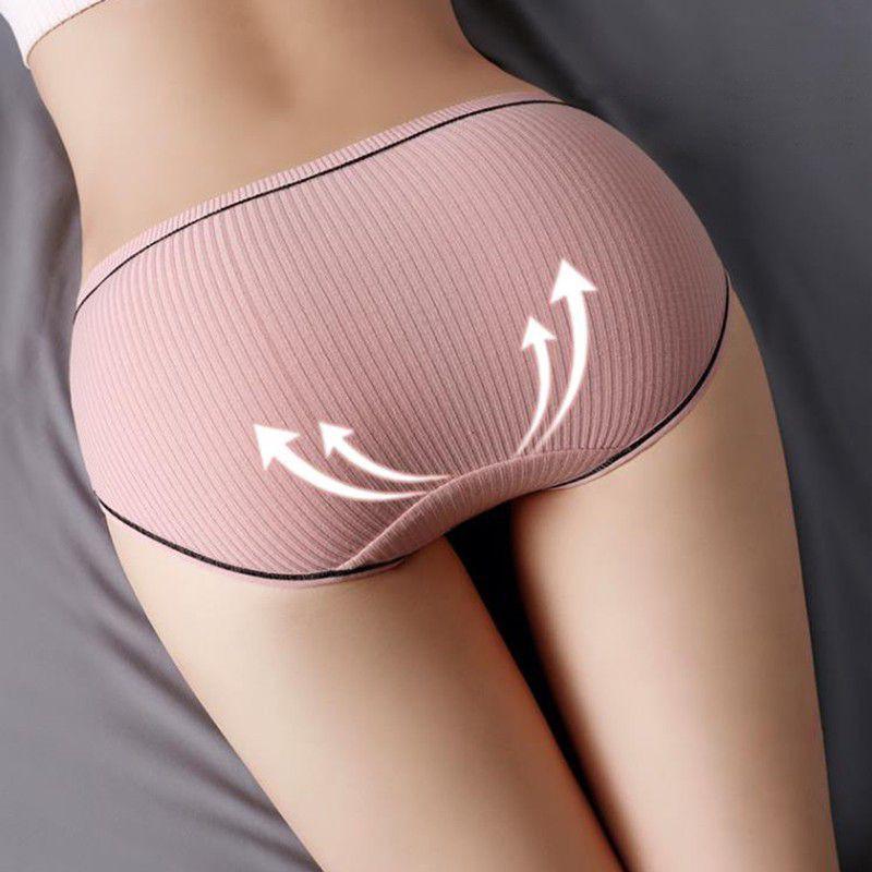 HÀNG ĐẸP - Quần lót nữ cotton gân tăm phối nơ cực xinh