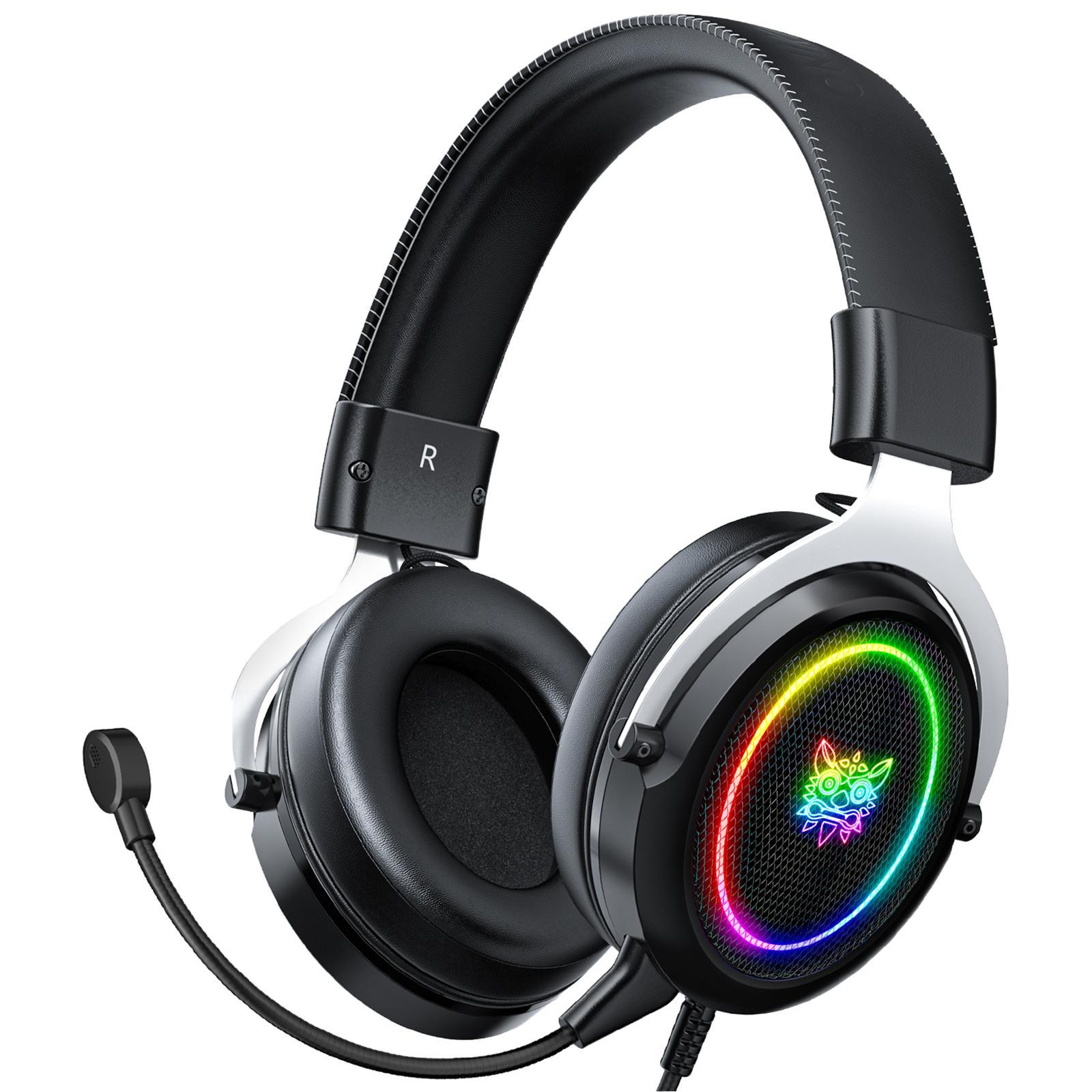 Wired Gaming Headsets RGB LED Headphones w/Mic for /
