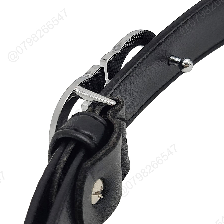 Thắt lưng nữ thời trang DHM-375 | Đầu khoá cài chữ A đôi màu trắng bản nhỏ 2cm | Bảo hành 12 tháng