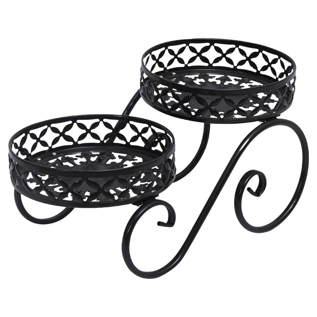 Decorative Iron Plant Stand Durable Flower Pot Stand for Patio Office Garden