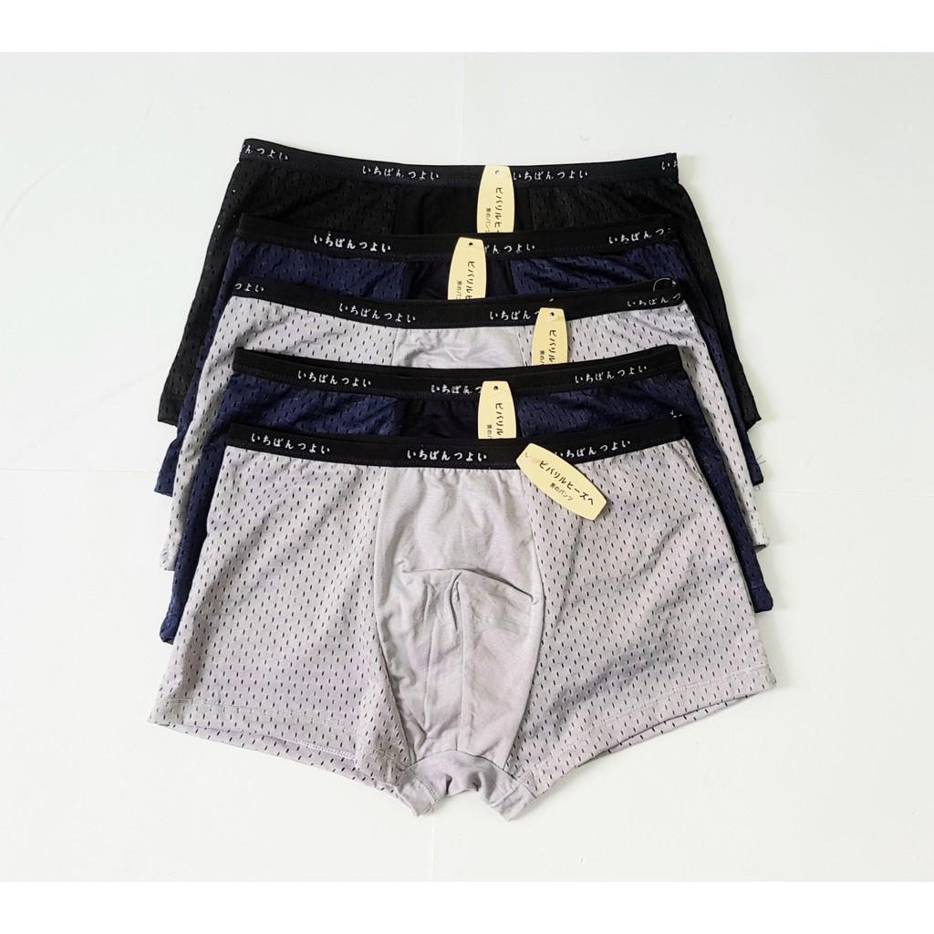 Hộp 4 Quần lót nam - quần sịp nam thông hơi Nhật cao cấp