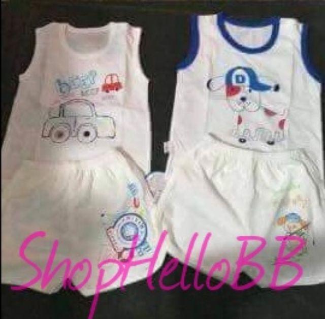 Đủ Size 1-10 bé trai 6-29kg QUẦN SHORT VIỀN TRẮNG HELLO B&amp;B - Hello BB hình in ngẫu nhiên tùy theo size