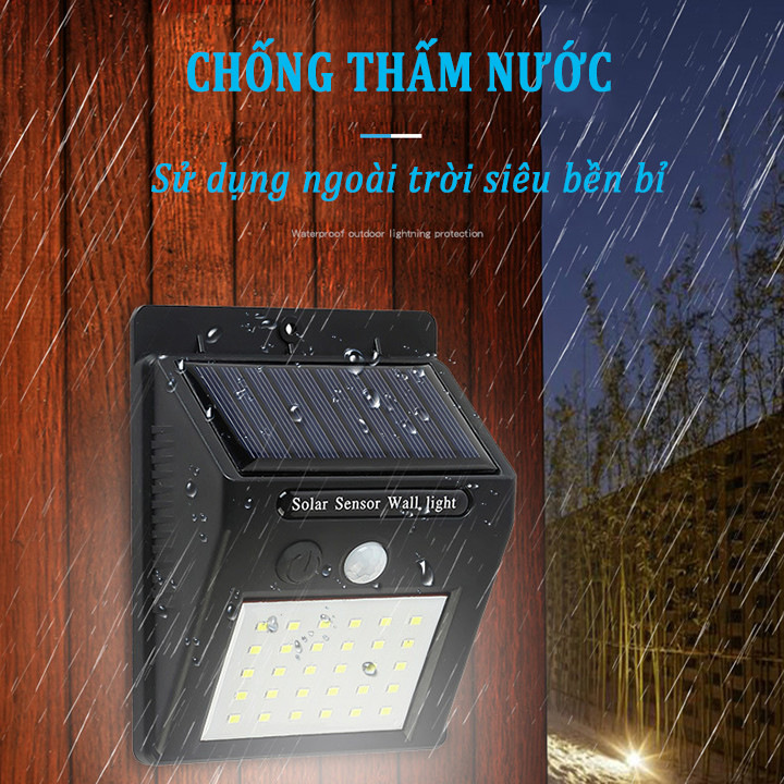 Đèn cảm biến hồng ngoại năng lượng mặt trời 20 LED