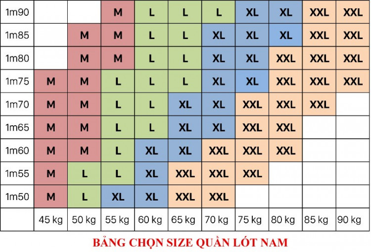 Hướng dẫn chọn size