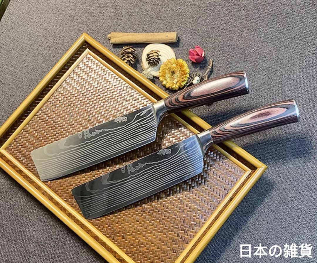 3 KIỂU MẪU DAO BẾP NHẬT SANTOKU THÉP DAMASCUS NHẬT BẢN CAO CẤP