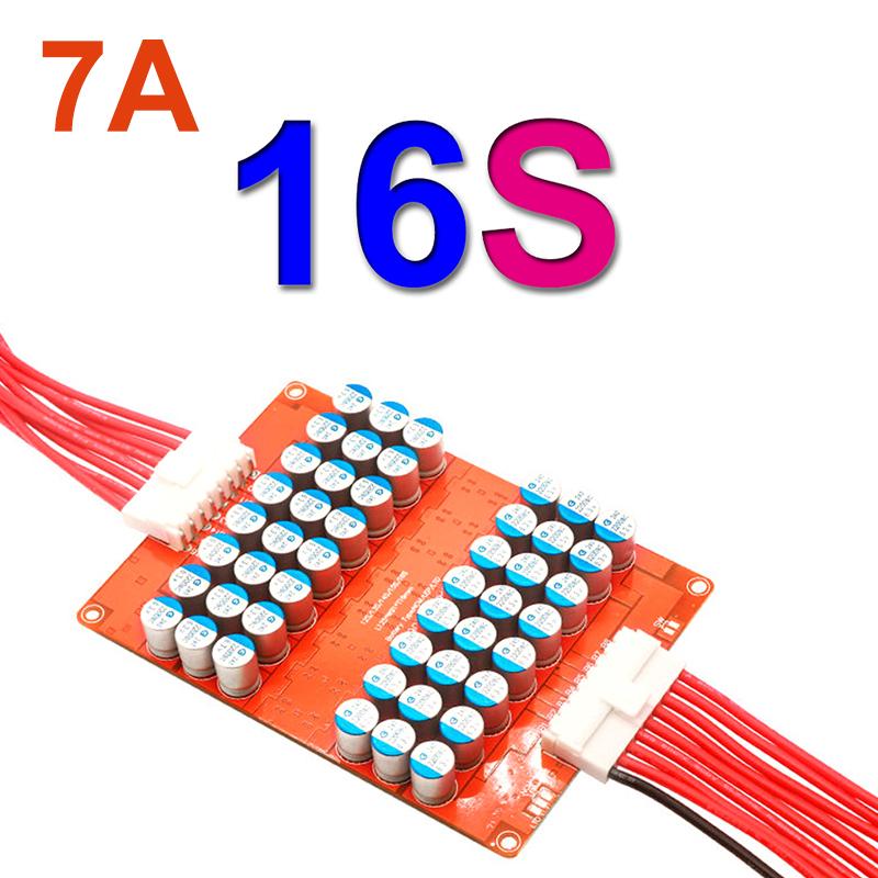 5A/7A Bảng cân bằng hoạt động Li-ion LiFePo4 Bộ cân bằng nhanh Bộ pin lithium 18650 Bộ cân bằng lưu trữ 4S 6S 8S 10S 14S 16S 21S Màu sắc: 16S 7A