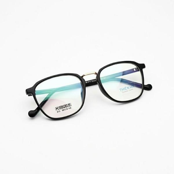 Gọng kính cận vuông nam nữ THIÊN HÀ OPTICAL chất liệu nhựa dẻo nhẹ unisex phong cách Hàn Quốc TH613 nhiều màu dễ đeo