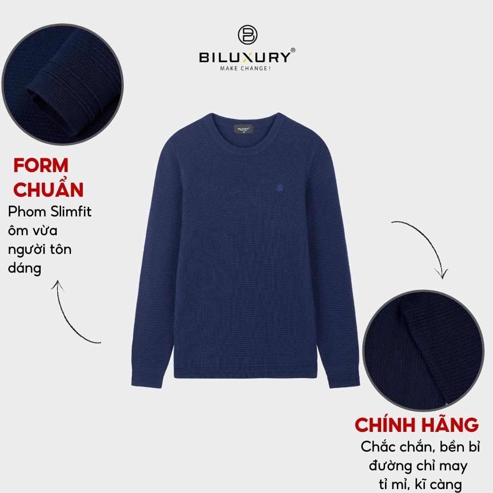 Áo len nam dài tay Biluxury chất liệu cao cấp vải mền mịn co giãn thoải mái phom dáng trẻ trung 6ALRB001