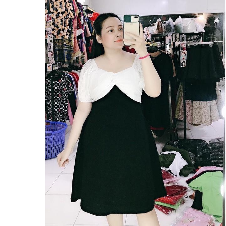 ĐẦM SUÔNG NƠ NGỰC TRẮNG BIGSIZE 58-90KG