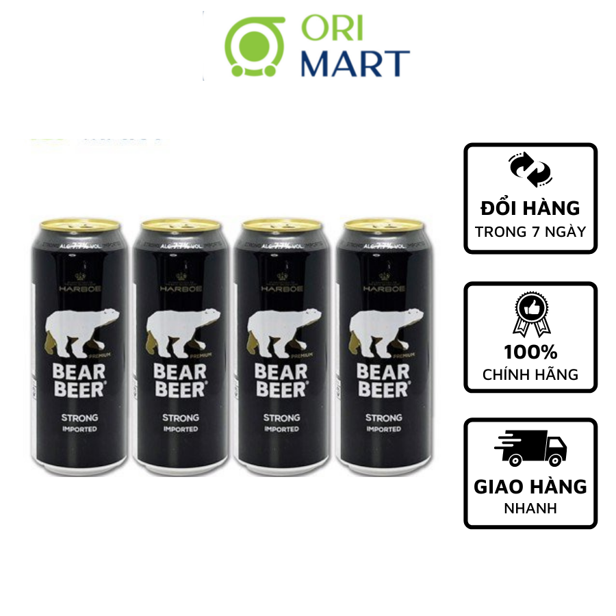 Combo 4 Lon Bia Bear Beer Strong Lager 7.7%