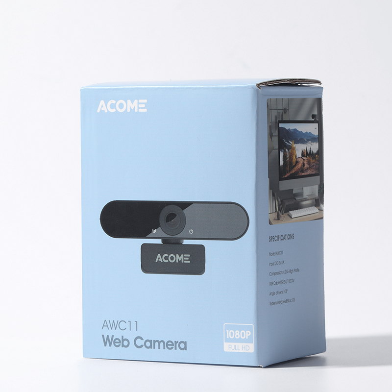 Webcam Máy Tính ACOME AWC11 Full HD 1080P Ảnh Siêu Nét Video Call Online Có Micro Chống Ồn - Hàng Chính Hãng