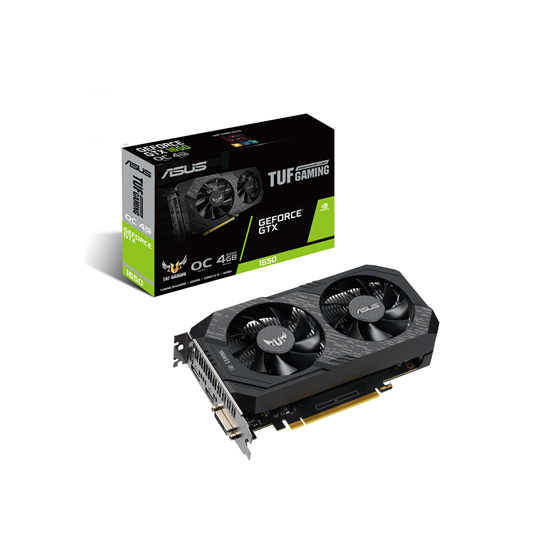 Card màn hình VGA ASUS TUF GTX 1650-O4GD6-P-GAMING (4GB GDDR6, 128-BIT, DVI+HDMI+DP, 1X6-PIN) - Hàng Chính Hãng