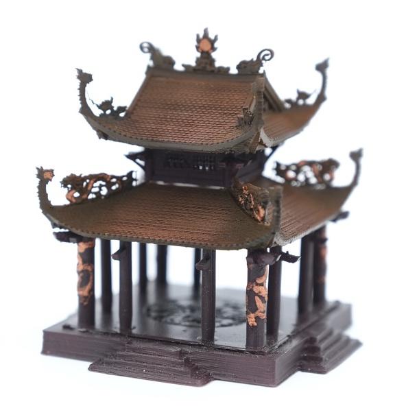 Mô hình tiểu cảnh MÁI ĐÌNH RỒNG GÁC TREO CHUÔNG - bán cạn - bể cá - hòn non bộ - terrarium - tinh xảo - chất lượn