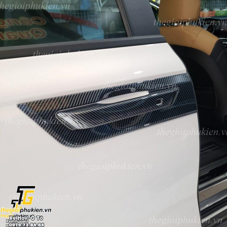Ốp hõm cửa xe Kia Carnival 2022 nhựa ABS vân Carbon cao cấp