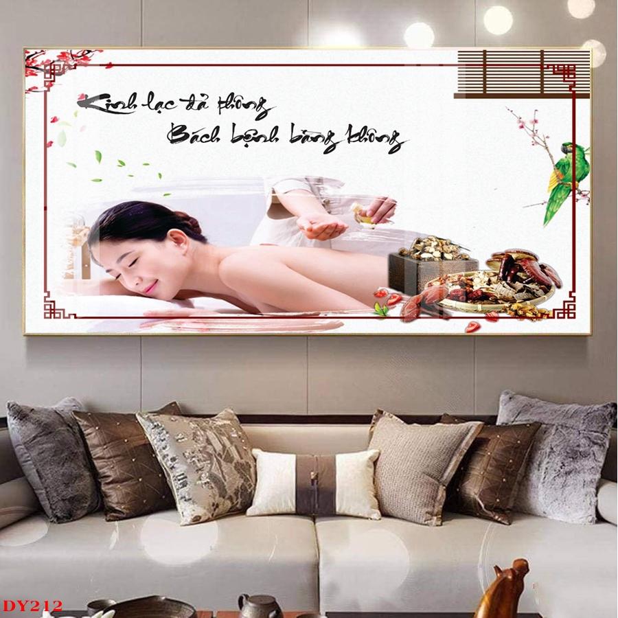 Tranh Tráng Gương Chủ Đề Thảo Dược Đông Y - Spa Dưỡng Sinh ĐY04