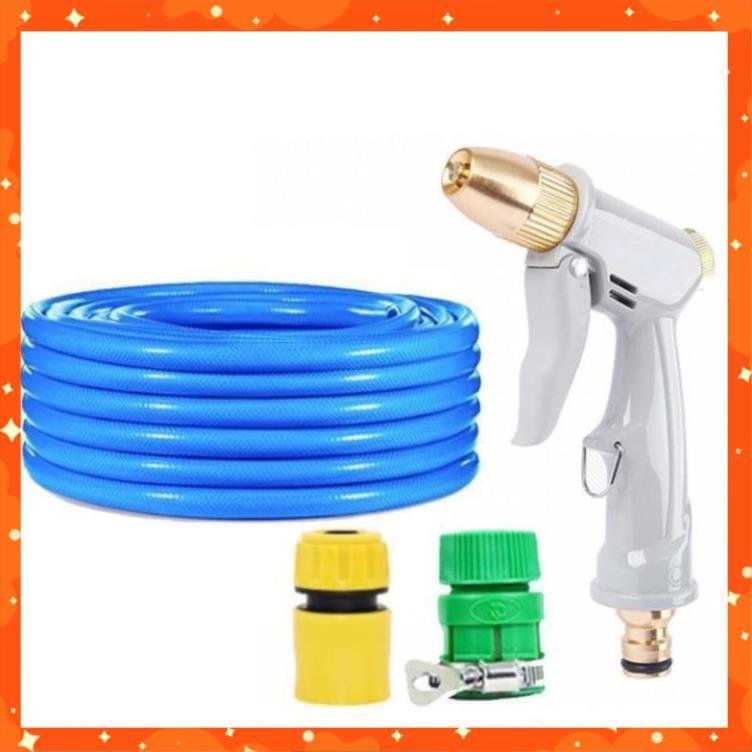 Bộ dây vòi xịt nước rửa xe, tưới cây tăng áp 3 lần, loại 15m 206846
