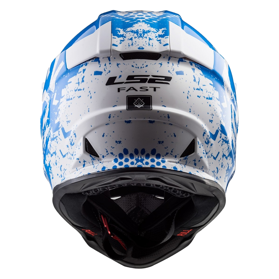 Mũ Bảo Hiểm Fullface Off Road LS2 MX437 Fast Spot White Blue