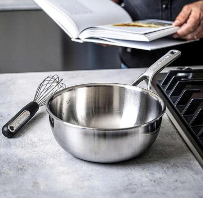 Chảo KitchenAid Multi-Ply Stainless Steel 24cm hàng chính hãng