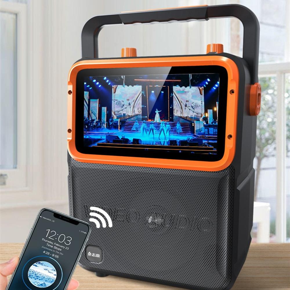 Màn hình HD 6 inch Square Dance Loa không dây Bluetooth Audio U Disk Tf Player MP3 Máy MPAN MP4