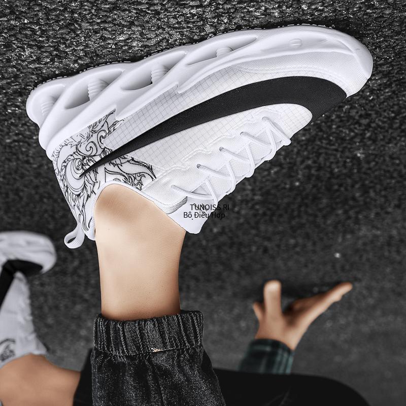 Giao hàng nhanh bố giày chống trượt bán giày đi làm khử mùi giày thể thao lưới giày đỏ