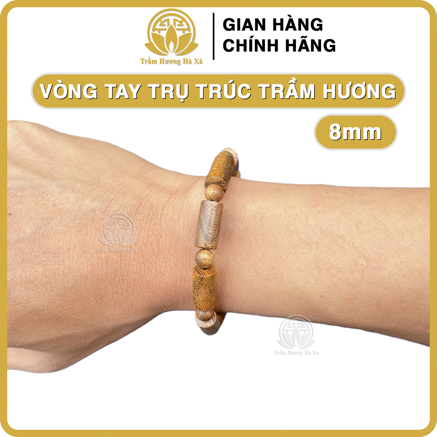 Vòng tay trụ trúc 9 trụ 9 tròn phong thủy trầm hương HÀ XÁ đeo tay cặp đôi nam nữ may mắn bình an tài lộc