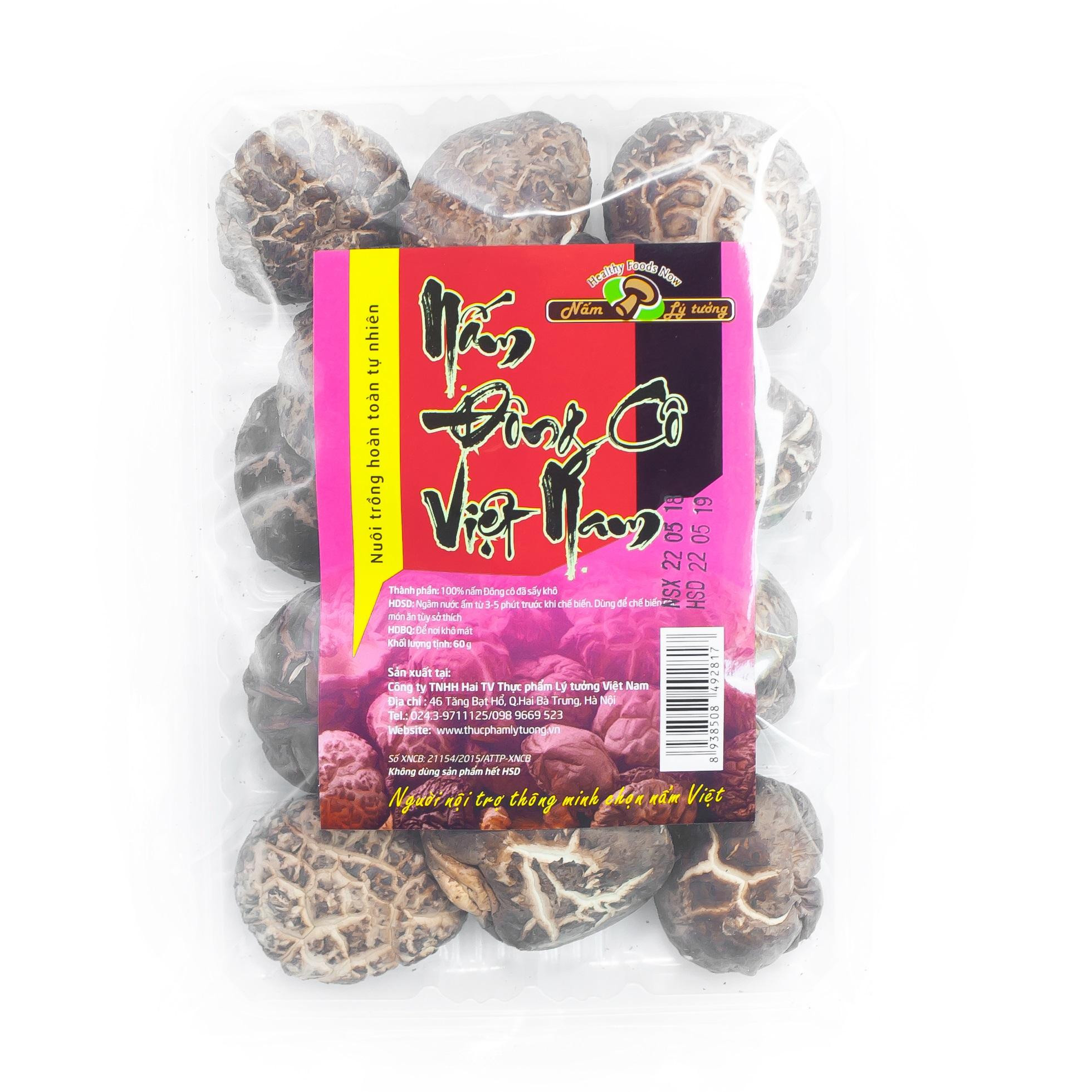 Nấm Đông Cô Khô Lý Tưởng 60g