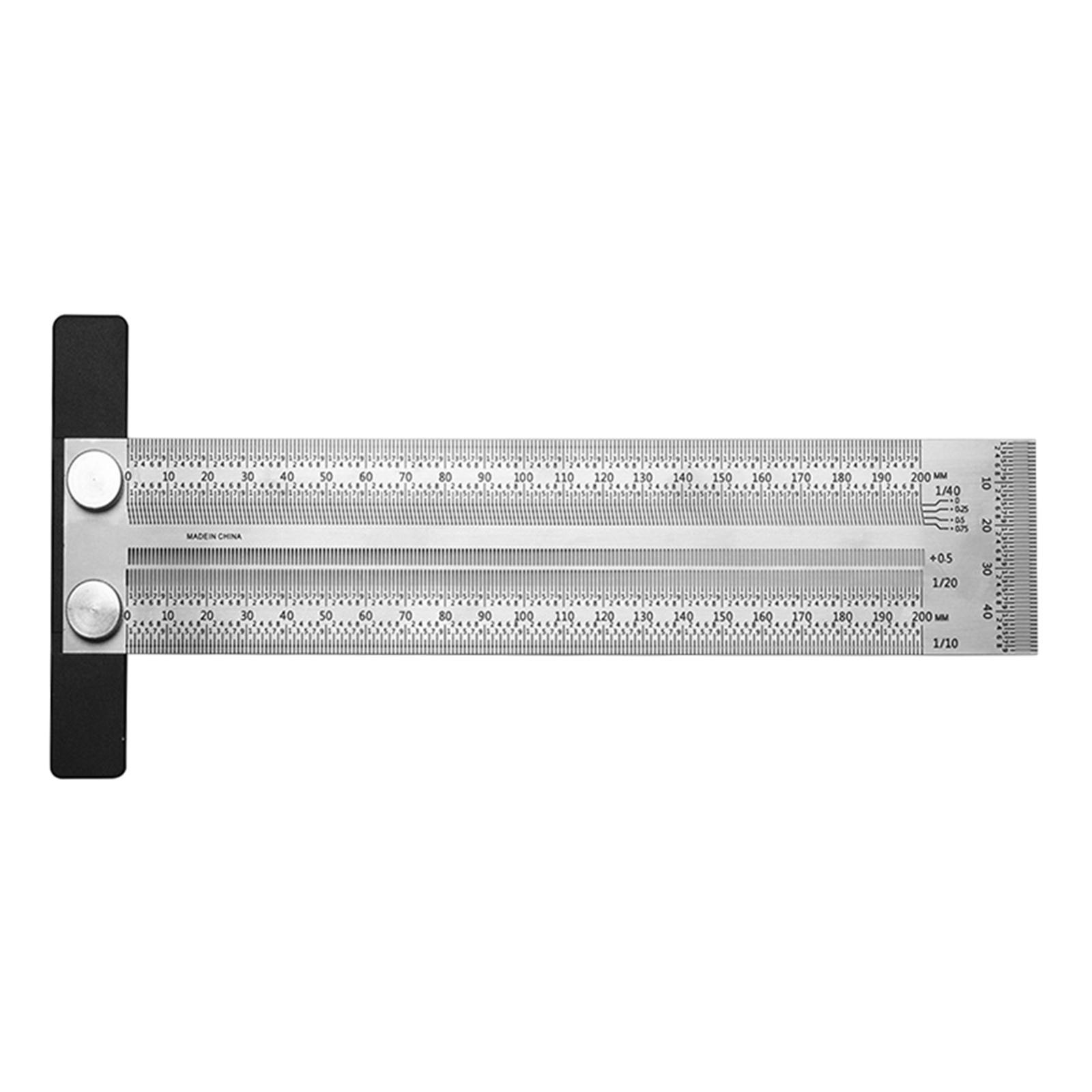 T Type Hole Scale Ruler Woodworking Scribing Mark Line Gauge Carpenter