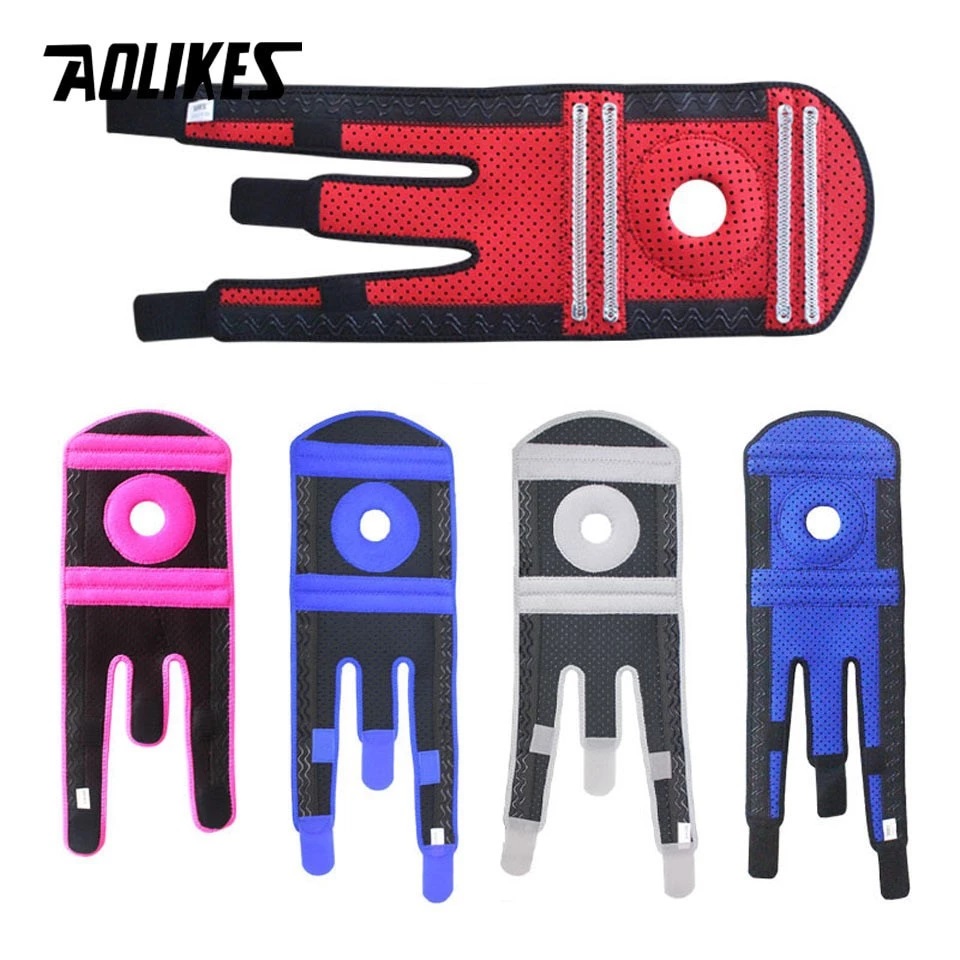 Đai quấn bảo vệ đầu gối thể thao AOLIKES A-7912 thoáng khí, Có 4 thanh trợ lực 2 bên cho gối four spring sport knee support