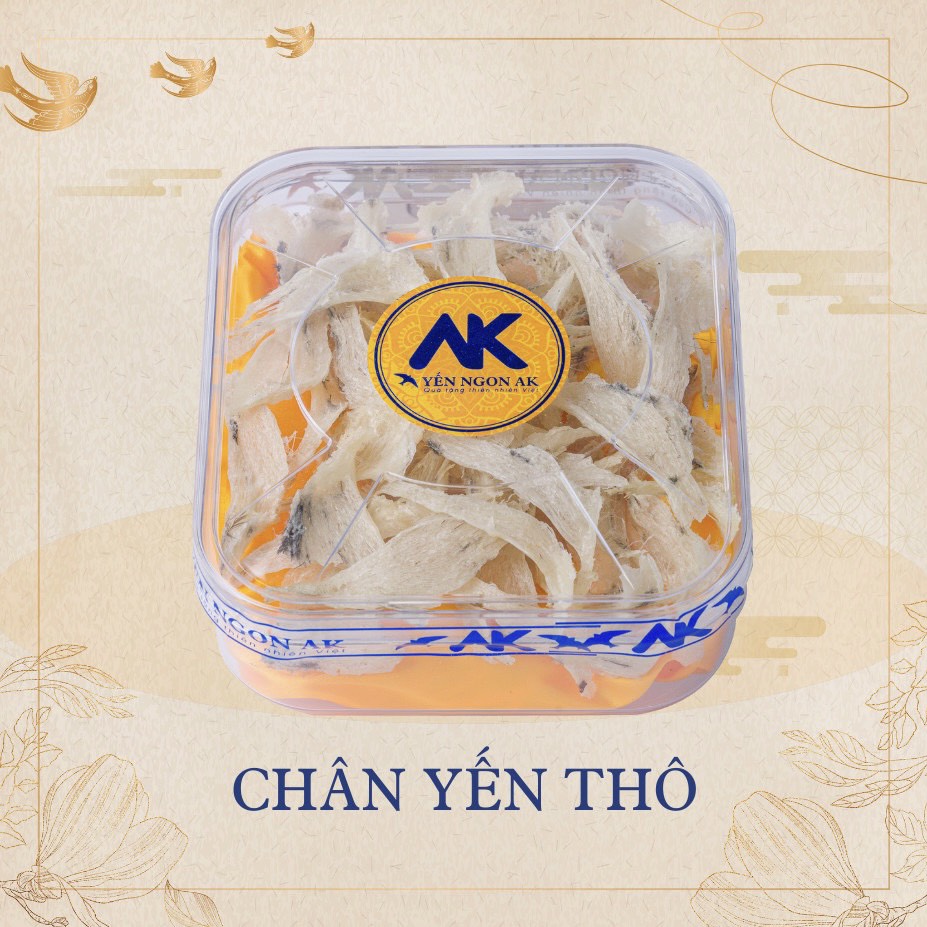 Chân yến thô - Chân yến thô ít lông, sạch, nguyên chất - Tặng Nhíp nhặt lông yến - Yến Ngon AK