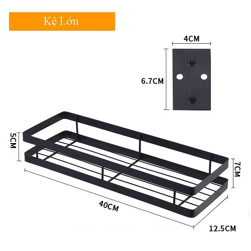 Combo 3 kệ gia vị treo tường đa năng kèm đinh ốc, keo chuyên dụng