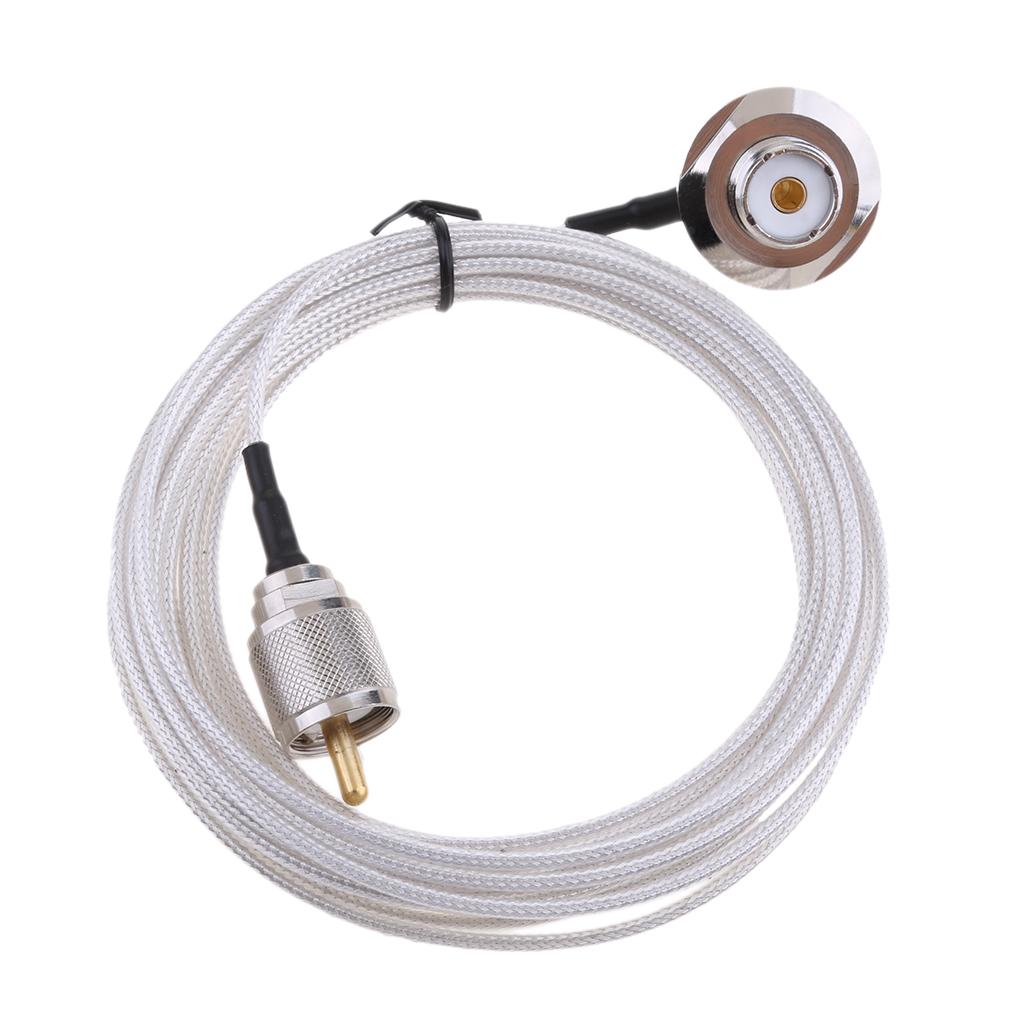 16ft RG58 Mount Cable Car Mobile Radio Antenna PL259 UHF Male To SO239,5M Antenna Extension Cable