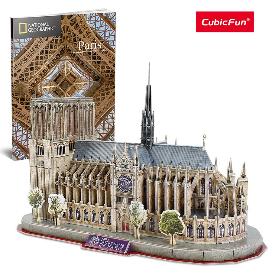 Đồ Chơi CUBIC FUN Trẻ Em Xếp Hình 3D Nat Geo: Nhà Thờ Đức Bà Paris DS0986H