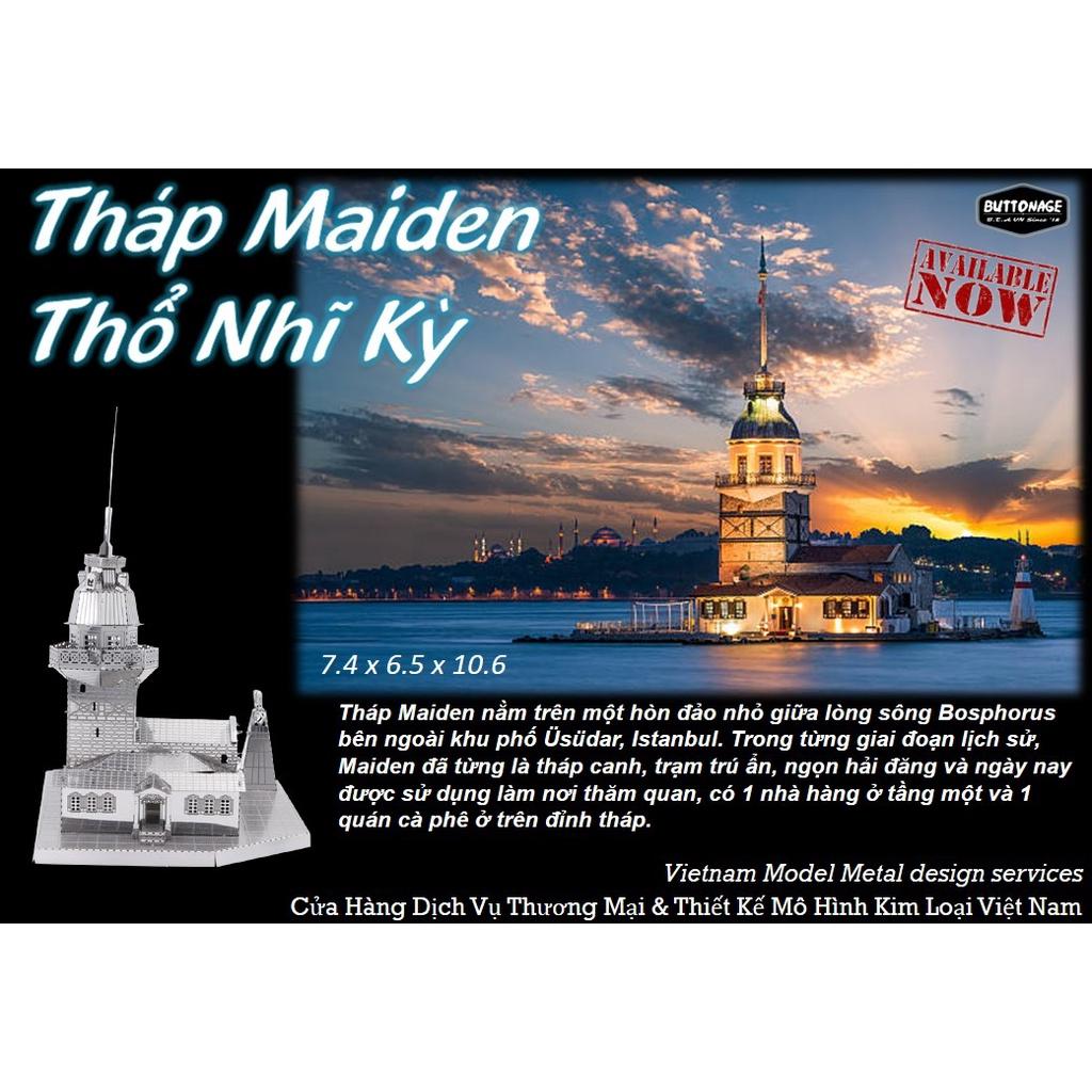 Mô Hình Lắp Ráp 3d Tháp Maiden Istanbul Thổ Nhĩ Kỳ