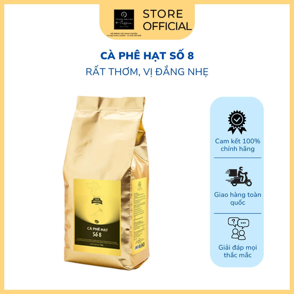Cà Phê Hạt - Chồn (Weasel) hạt drip số 8 Trung Nguyên Legend - Túi 3 Kg - Pha Phin