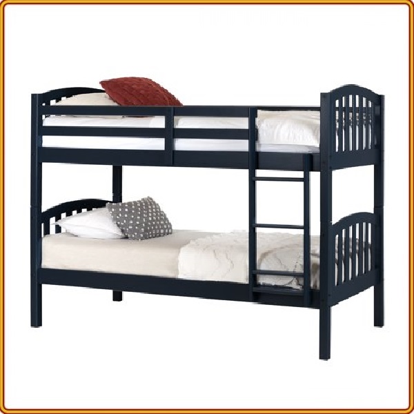 Giường 2 tầng Tundo màu xanh Navy cầu thang treo