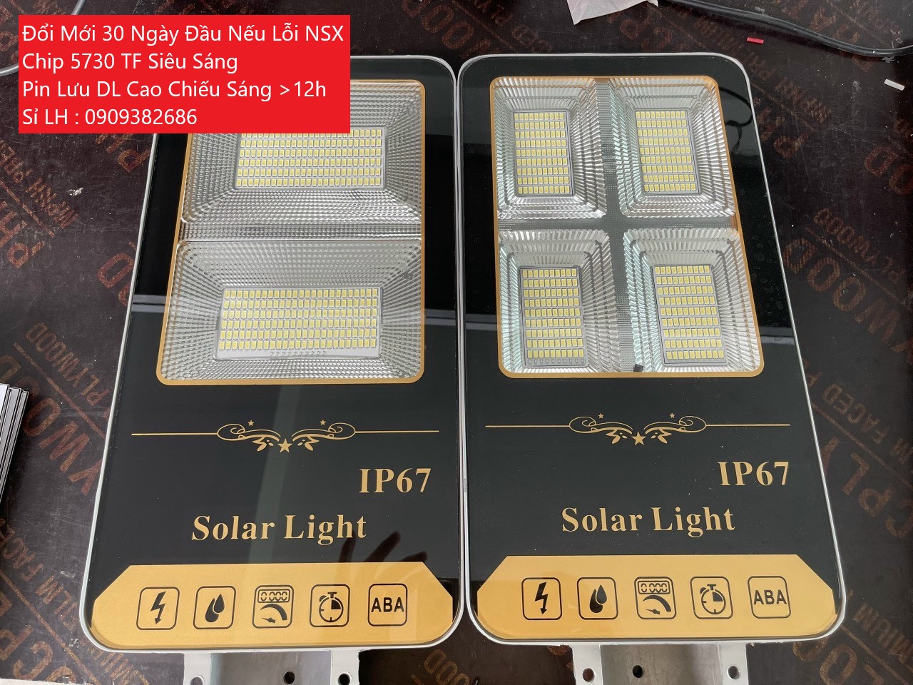 Led đèn đường 100W năng lượng mặt trời dành cho sân vườn