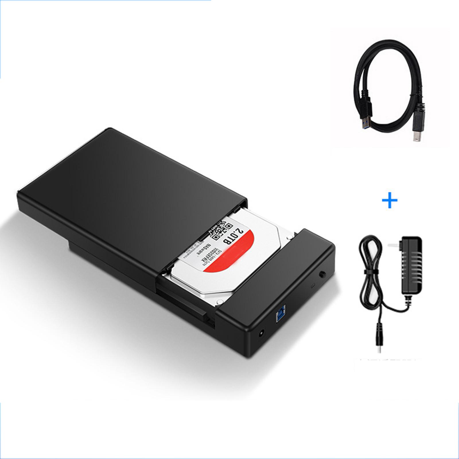 Durable USB 3.0 External Hard Drive Enclosure Disk Case 12V Adapter Support UASP for SATA III HDD SSD 3.5 2.5 Inch