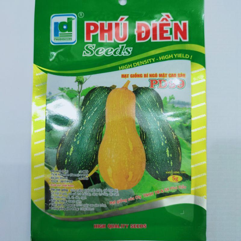 Hạt giống bí ngô mật sinh trưởng khỏe, năng suất cao, đóng gói 5gr
